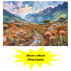 Poly-Linen Placemat, Mountain Path, 35x45cm
